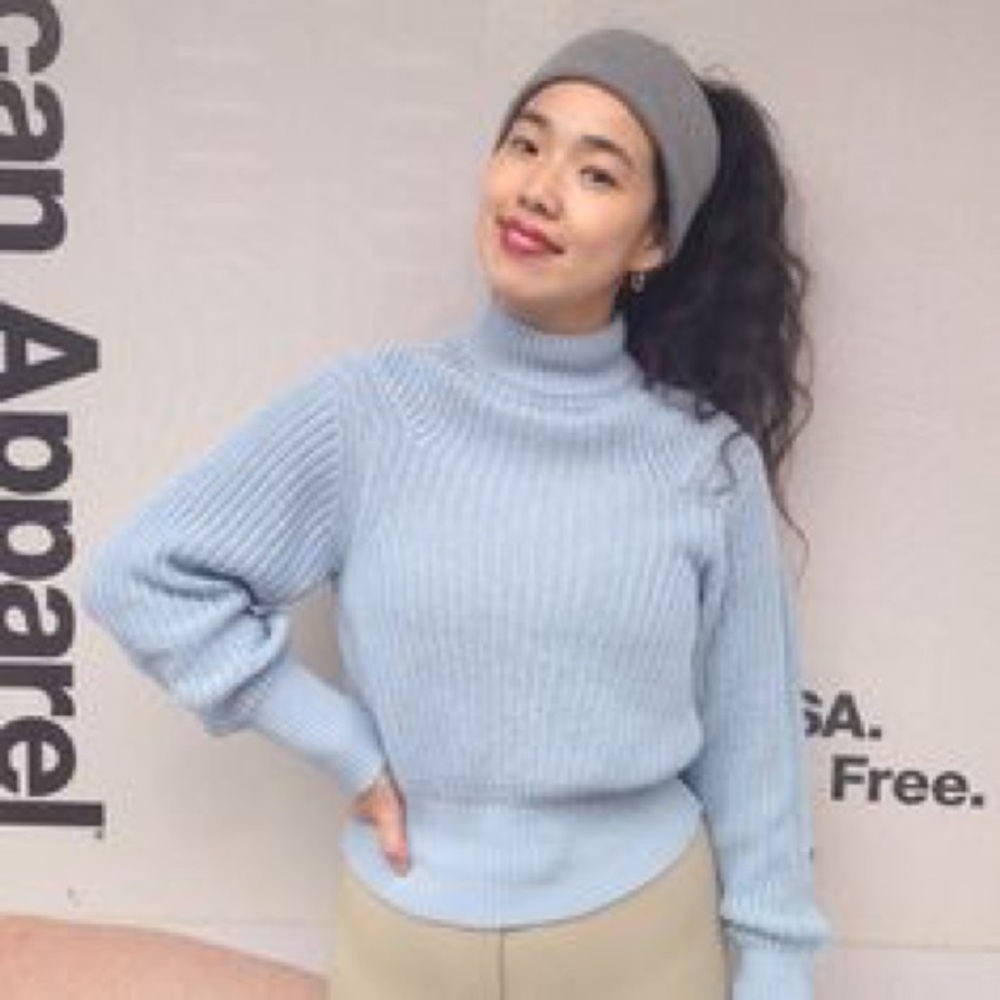 American apparel mock neck fisherman sweater
